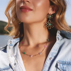 Femme Luzaka Colliers<Collier Fleur Magritt multicolores