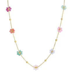 Femme Luzaka Colliers<Collier Fleur Magritt multicolores