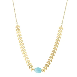 Femme Luzaka Colliers<Collier Foro doré Amazonite