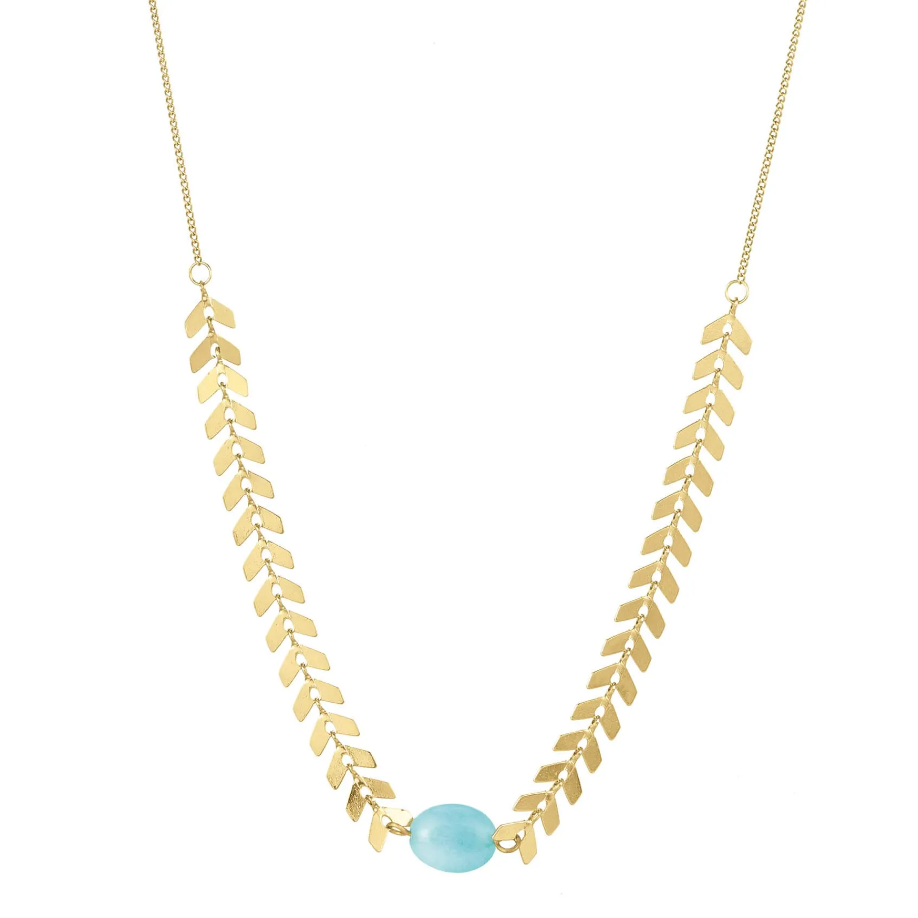 Femme Luzaka Colliers<Collier Foro doré Amazonite