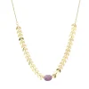 Femme Luzaka Colliers<Collier Foro doré Améthyste