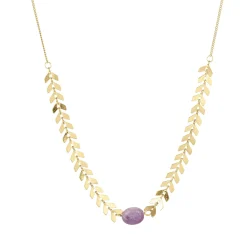 Femme Luzaka Colliers<Collier Foro doré Améthyste
