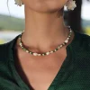 Femme Luzaka Colliers<Collier Gaia acier doré or