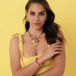 Femme Luzaka Colliers<Collier Galapagos acier doré or