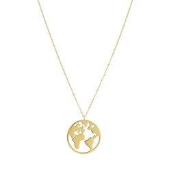 Femme Luzaka Colliers<Collier Globe acier doré or