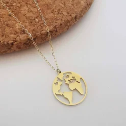 Femme Luzaka Colliers<Collier Globe acier doré or