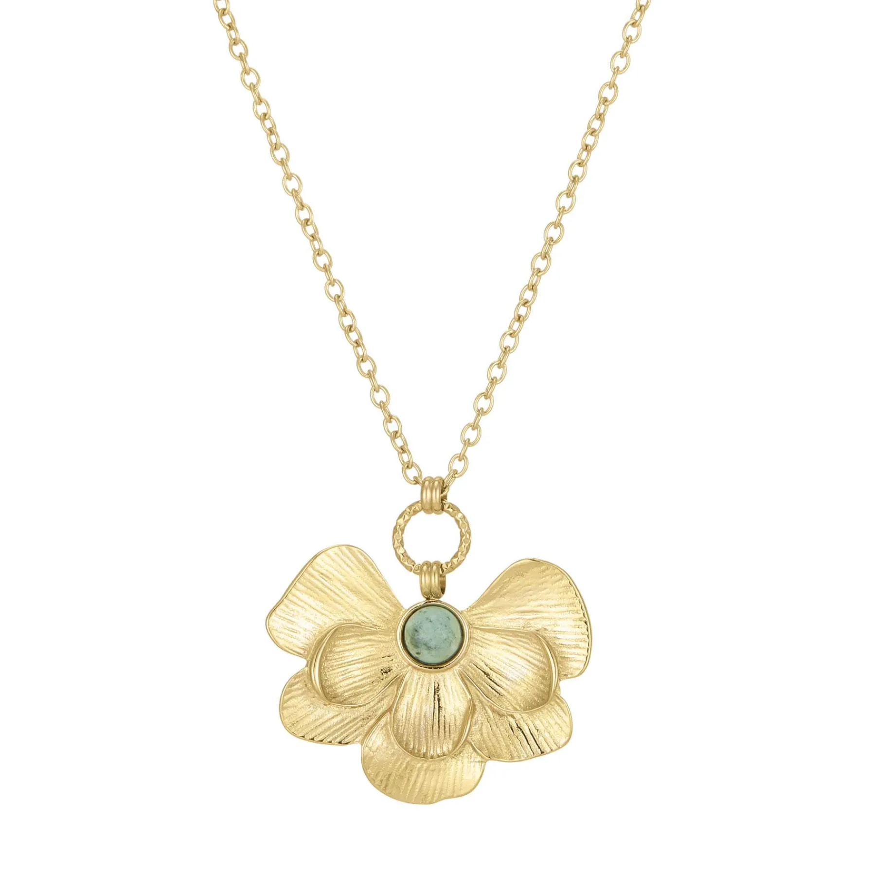Femme Luzaka Colliers<Collier Iris Pin Africain acier doré or