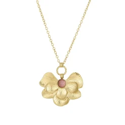 Femme Luzaka Colliers<Collier Iris Rhodonite acier doré or