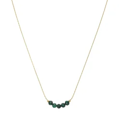 Femme Luzaka Colliers<Collier Isa Pierres Malachite acier doré or