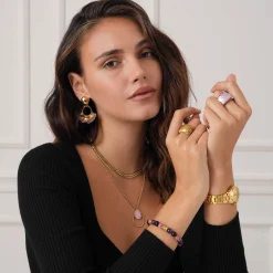 Femme Luzaka Colliers<Collier Kario acier doré or rose