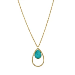 Femme Luzaka Colliers<Collier Kario acier doré or vert