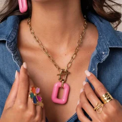 Femme Luzaka Colliers<Collier Léonie rose