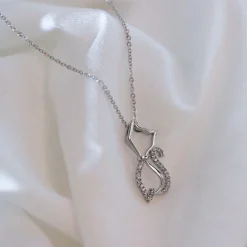 Femme Luzaka Colliers<Collier Love Cat strass