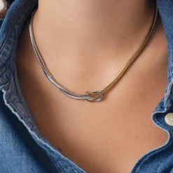Femme Luzaka Colliers<Collier maille Lucie doré or et argenté
