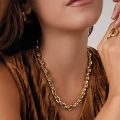 Femme Luzaka Colliers<Collier maille Orla acier doré or