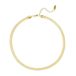 Femme Luzaka Colliers<Collier maille plate acier dorée or