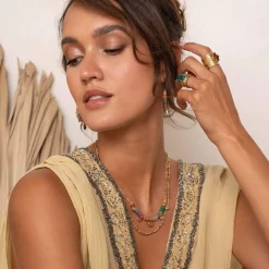 Femme Luzaka Colliers<Collier Malia Multicolore acier doré or