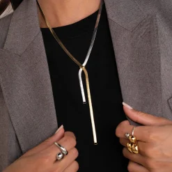 Femme Luzaka Colliers<Collier Manille acier doré or