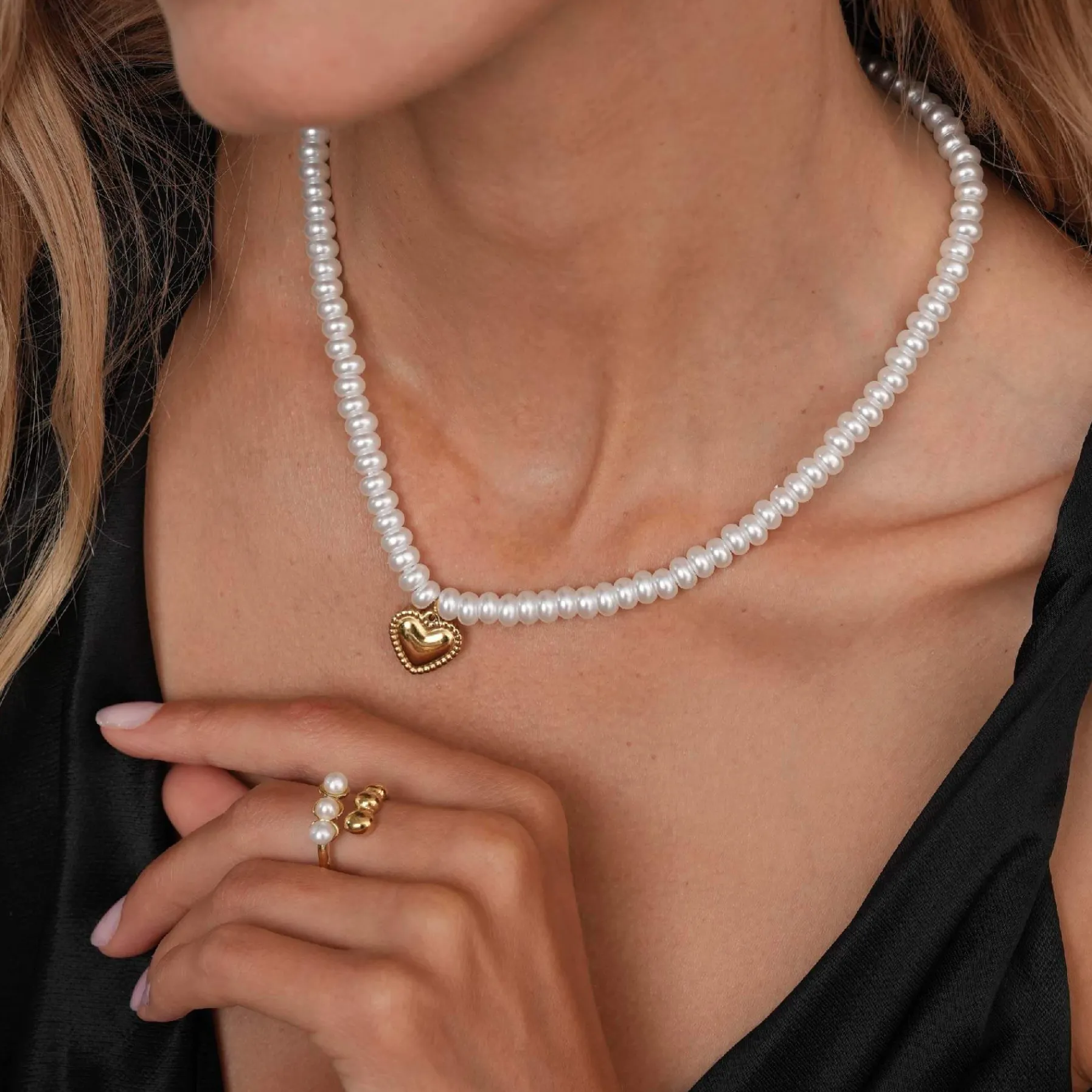 Femme Luzaka Colliers<Collier Marie acier doré or