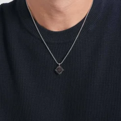 Homme Luzaka Colliers<Collier Marine acier