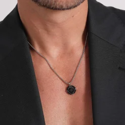 Homme Luzaka Colliers<Collier Marine acier