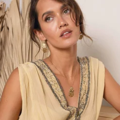 Femme Luzaka Colliers<Collier Mendosa acier doré or