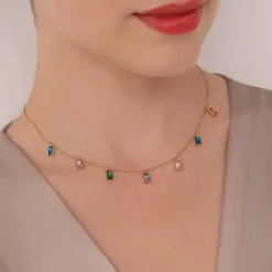 Femme Luzaka Colliers<Collier Mila Strass multicolores