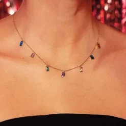 Femme Luzaka Colliers<Collier Mila Strass multicolores