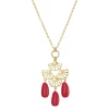 Femme Luzaka Colliers<Collier Mélissa rouge acier doré or