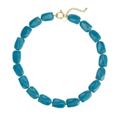 Femme Luzaka Colliers<Collier Naomi bleu acier doré or