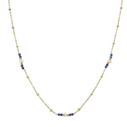 Femme Luzaka Colliers<Collier Nata pierres et nacre acier doré or