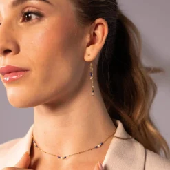 Femme Luzaka Colliers<Collier Nata pierres et nacre acier doré or