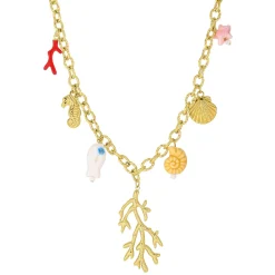 Femme Luzaka Colliers<Collier Nautilus acier doré or
