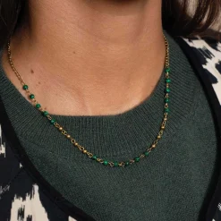 Femme Luzaka Colliers<Collier Olga pierres acier doré or