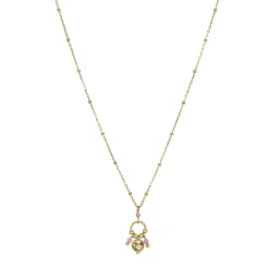 Femme Luzaka Colliers<Collier Olia acier doré or et pierres