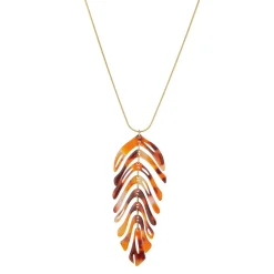 Femme Luzaka Colliers<Collier Palmyre orange acier doré or
