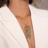 Femme Luzaka Colliers<Collier Palmyre vert acier doré or