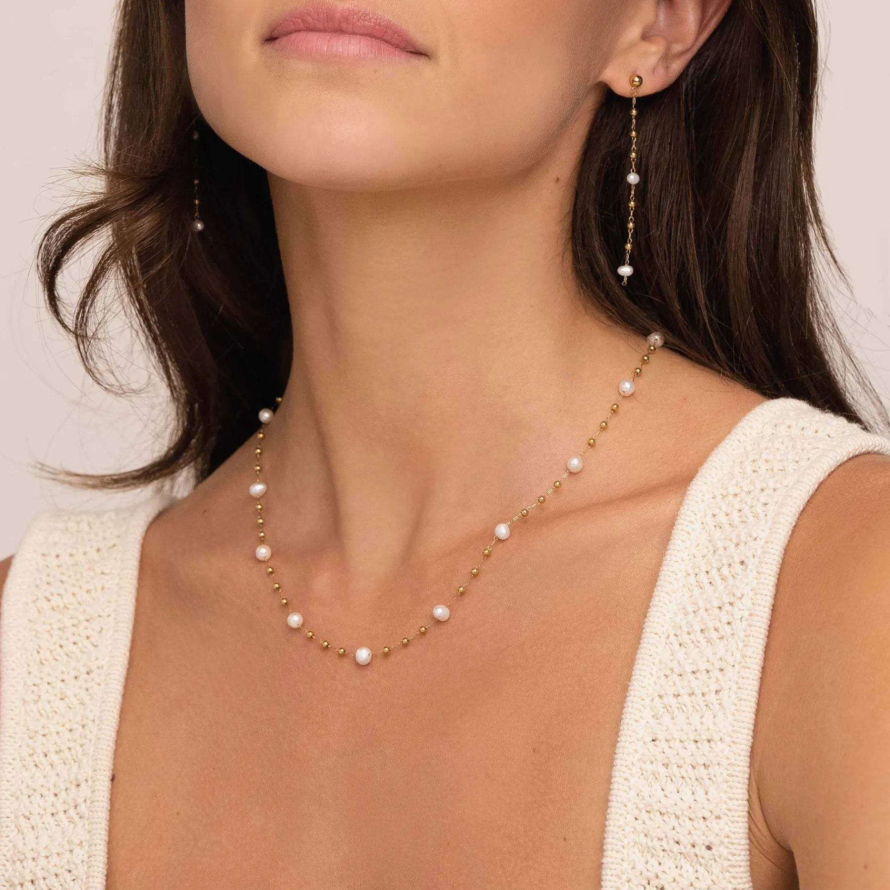 Femme Luzaka Colliers<Collier Rosaire perles nacre naturelle