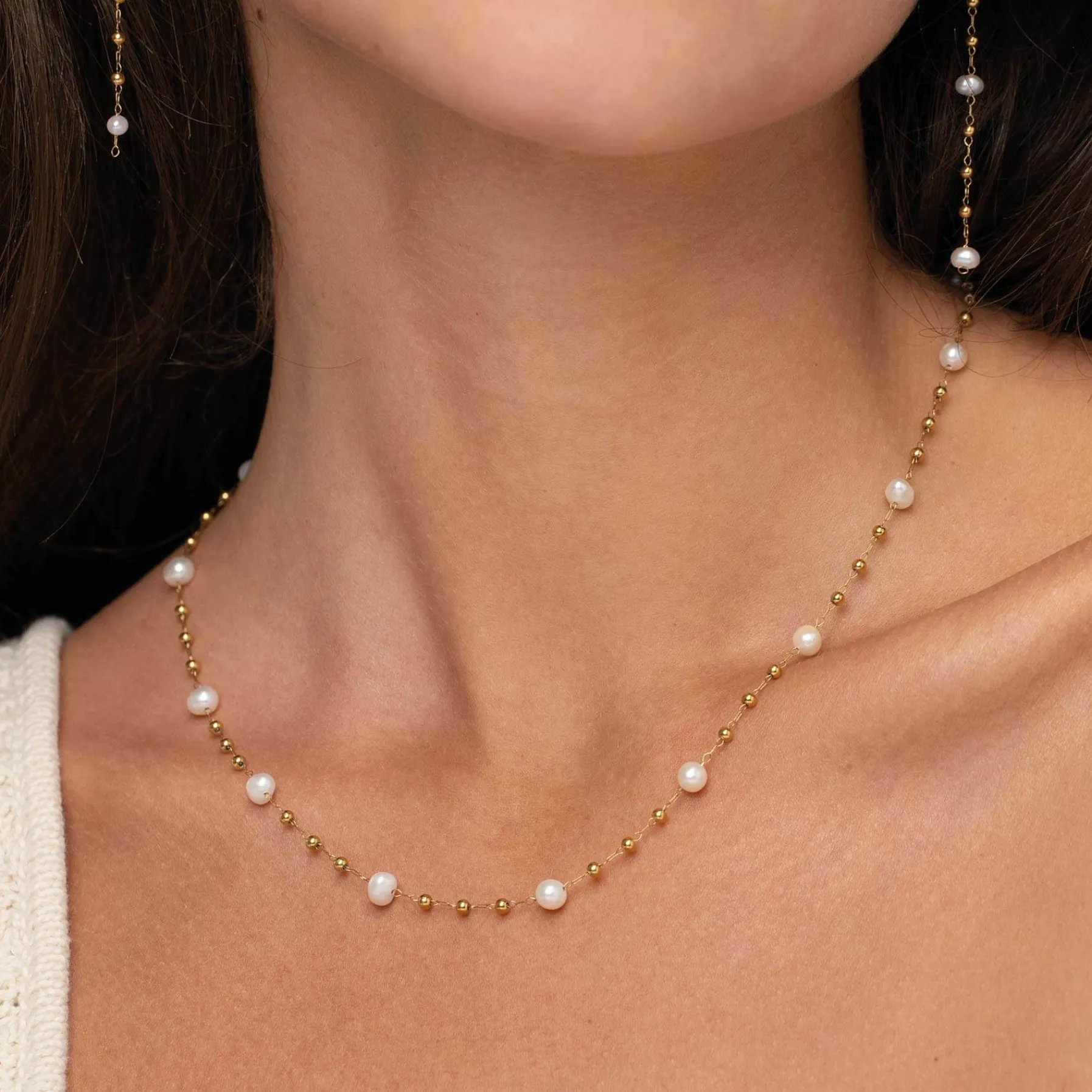 Femme Luzaka Colliers<Collier Rosaire perles nacre naturelle
