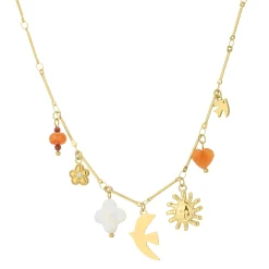 Femme Luzaka Colliers<Collier Samoa acier doré or