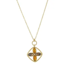 Femme Luzaka Colliers<Collier Seville acier doré or ambre
