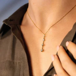Femme Luzaka Colliers<Collier Storia zircons acier doré or