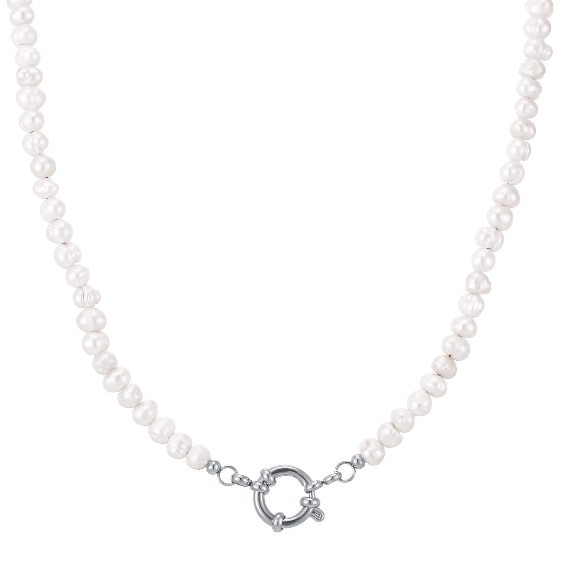 Femme Luzaka Colliers|Luzacharms<Collier Tahoré Perles nacre acier argenté