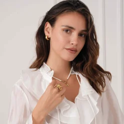 Femme Luzaka Colliers|Luzacharms<Collier Tahoré Perles nacre acier doré or
