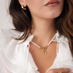 Femme Luzaka Colliers|Luzacharms<Collier Tahoré Perles nacre acier doré or