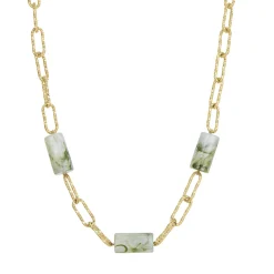 Femme Luzaka Colliers<Collier Topia vert acier doré or