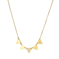 Femme Luzaka Colliers<Collier Triago acier doré or