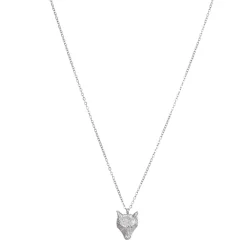 Femme Luzaka Colliers<Collier Tête de Loup acier