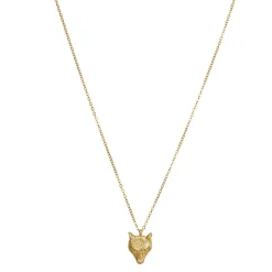 Femme Luzaka Colliers<Collier Tête de Loup doré or