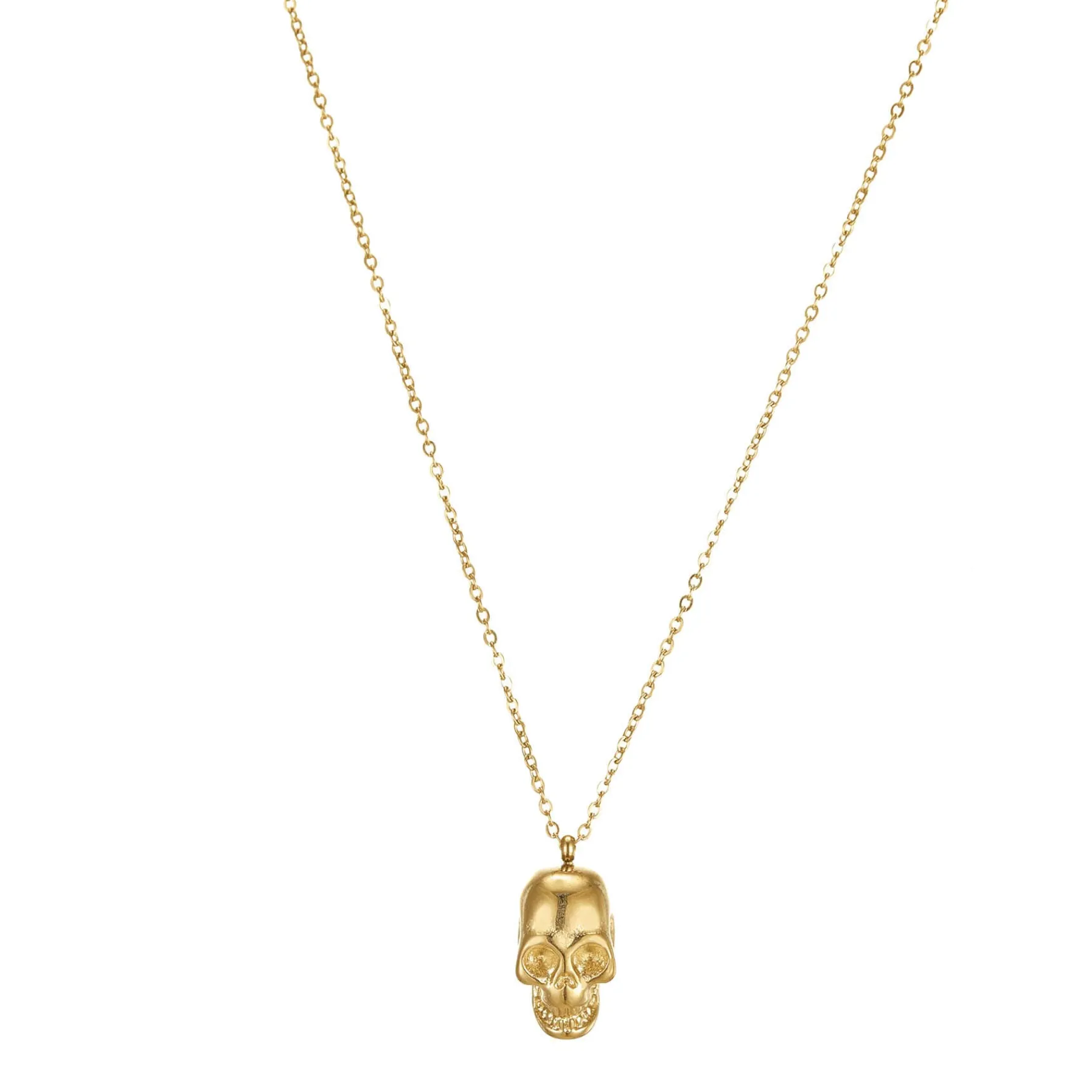 Femme Luzaka Colliers<Collier Tête de mort doré or